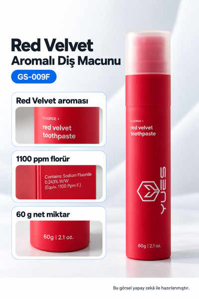YUES Fluoride+ Red Velvet Flavored Whitening Toothpaste