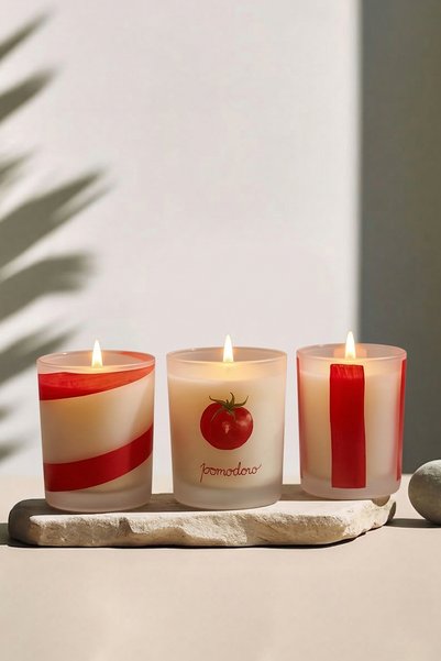 Rakle x Bengi Kurtcebe Pomodoro El Yapımı 3'lü Mum Seti 120 gr