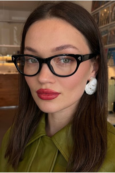 MACERATİ Larissa Black-Framed Ultra-Light Blue Light Filter Blue Block Women'...