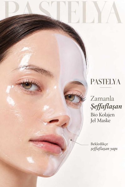 Pastelya Şeffaflaşan Anında Parlaklık Ve Nemlendirme - Bio Kolajen Cilt Maskesi