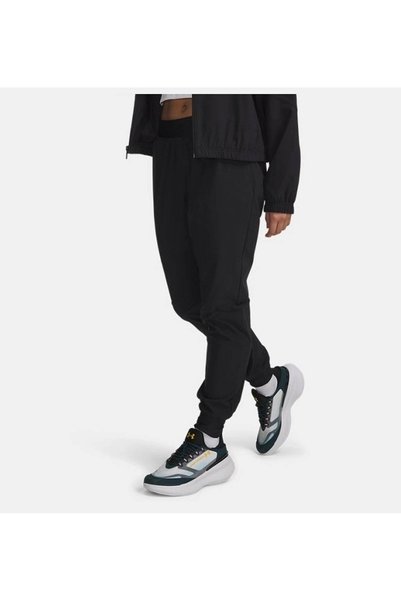 Under Armour Ua Rival Hi Rise Woven Black Women's Sweatpants 1382727-001