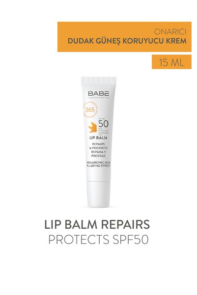Babe Laboratorios Lip Balm Repairs Protects SPF50 15ml - Onarıcı Güneş Koruyu...