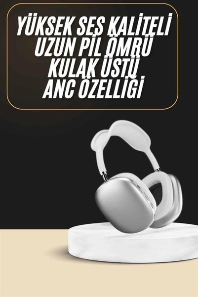 HANEL 2025 Model Kulak Üstü Kablosuz Bluetooth Kulaklık Gürültü Azalta Uzun Pil