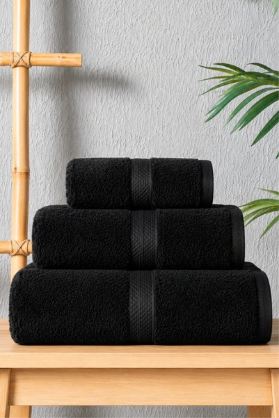 neşe home collection Set de prosoape negre Neşe Home Mallorca, bumbac 100% pi...