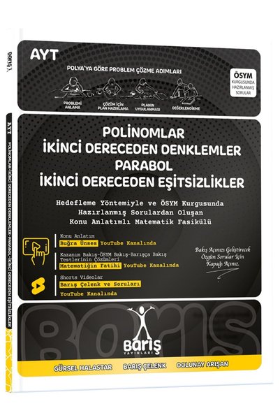 Barış Yayınları Polinomlar İkinci Dereceden Denklemler Parabol İkinci Dereced...