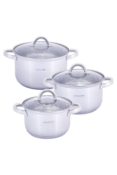 Kamille Set de 3 oale cu capac