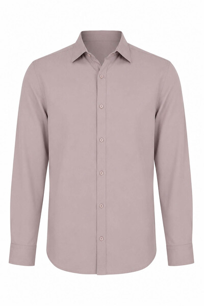 trender Long Sleeve Stone Men's Shirt 401