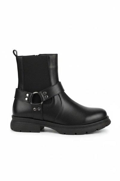 Gondol Genuine Leather Light Sole Daily Comfortable Boots Anl.2798 Black