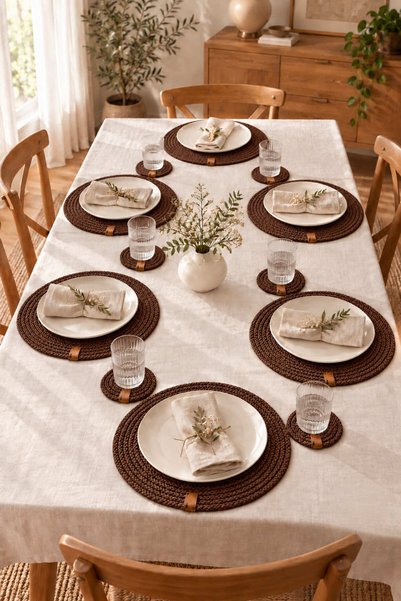 MS Glassware Set de tacâmuri americane 12 piese - 6 suporturi pentru farfurie...