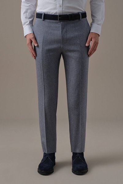 Hemington Yün Kaşmir Gri Flanel Pantolon