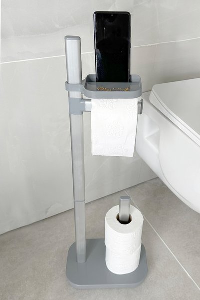 Prima Nova Sui Toilet Paper Holder Glossy Pipe - Gray