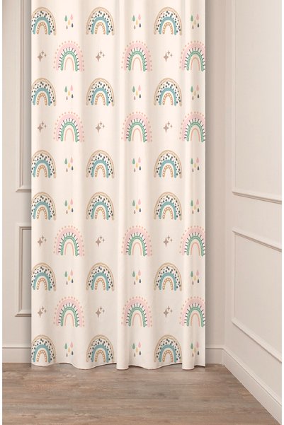 GREENDECOR Κουρτίνα φόντου για παιδικό δωμάτιο με μοντέρνο, κομψό, ψηφιακό εμ...