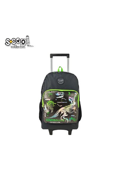 S COOL Rucsac școlar cu troler, 45x32x16.5 cm, DINOZAUROI - S-COOL