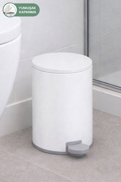 Prima Nova Cigo 3 LT Banyo Mutfak Ofis Çelik Çöp Kovası - Beyaz