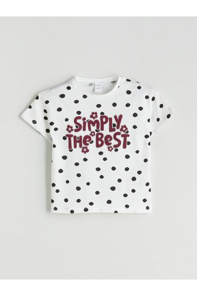 LC Waikiki Özmarka New Season Crew Neck Girls' T-Shirt