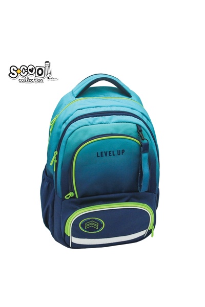 S COOL Rucsac ergonomic școlar, compartiment pentru laptop, 42x31x16 cm, LEVE...