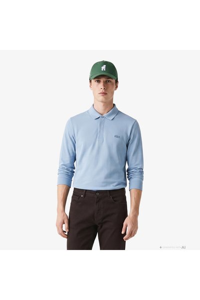 Lacoste Erkek Regular Fit Uzun Kollu Mavi Paris Polo