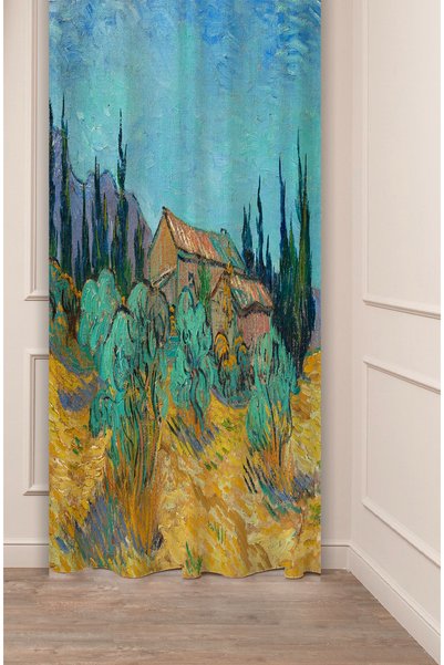 GREENDECOR Van Gogh Drvena Kuća Maslina Vrt Poznato Umetničko Delo Slika Sa d...