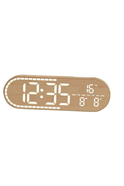 Mihai Ceas digital de birou 8053 cu afișaj LED mare, alarmă, temperatură, dat...