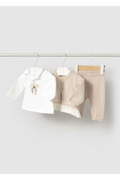 MAYORAL Baby Girl 3 Piece Set Cream
