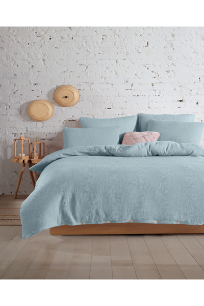 destinyhometex Premium 100% Cotton Double Muslin Duvet Cover Set 200X220 cm