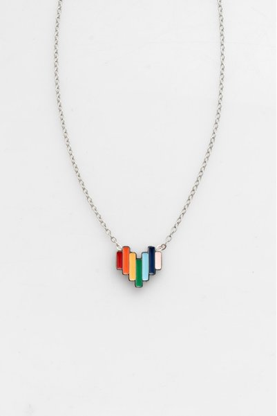 UKHWD SUPPLY 316L Steel Enamel Heart Pendant Ka5001Gm