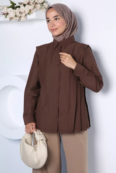 TOZLU Pleated Hijab Shirt