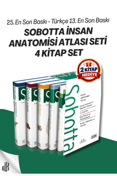 Nobel Tıp Kitabevi Sobotta, Insan Anatomisi Atlası (4 CİLT) (25. ALMANCA BASK...