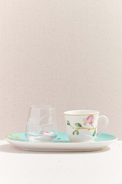 Paşabahçe Blue Ashiyan Porcelain Cup and Mug