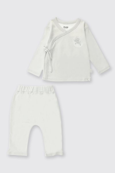 Panço Newborn Elephant Detailed Gray 2-Piece Set