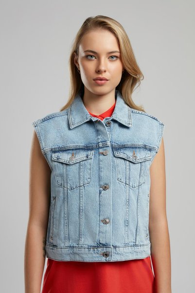 Lee Cooper Vestă pentru femei 252 LCF 135002 ZANE DENIM
