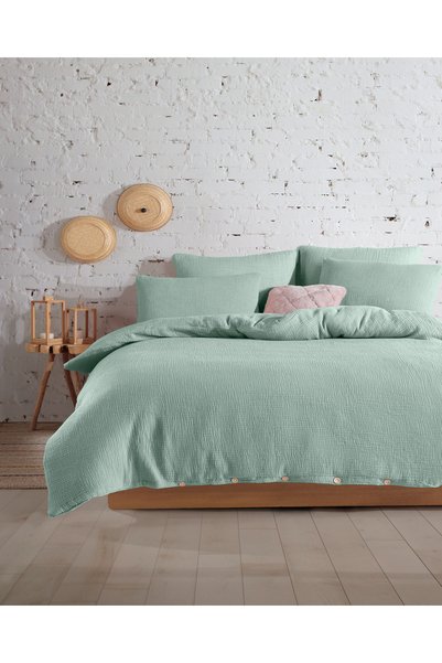 destinyhometex Premium 100% Cotton King Size Muslin Duvet Cover Set 220X240 cm