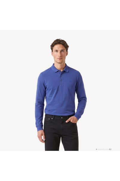 Lacoste Erkek Regular Fit Uzun Kollu Lacivert Paris Polo