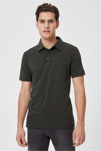 Lee Cooper Daker Men's Polo-Neck T-Shirt Khaki