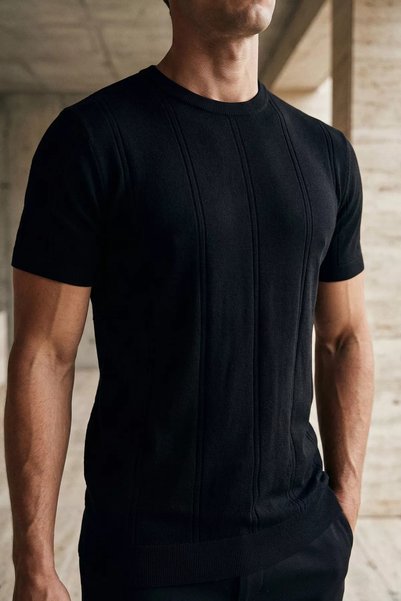 TOZLU Crew Neck Men's Knitwear T-Shirt
