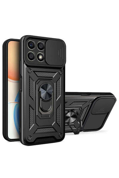 Techsuit Husă pentru Honor X8a, Seria CamShield, albastru - negru