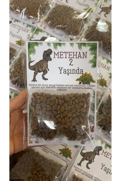 Colore ÖZEL GÜN HEDİYELİK KİŞİYE ÖZEL KARTLI PAKETLİ KEDİ-KÖPEK MAMASI (10ADE...