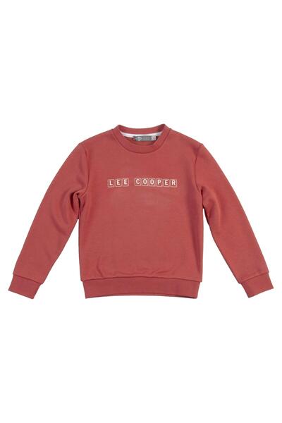 Lee Cooper Scrab boy's o collar sweatshirt brick
