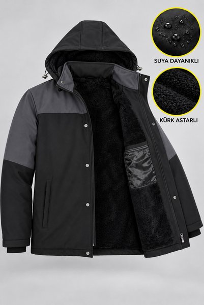 Stilkombin Geacă de iarnă softshell pentru exterior, cu inserții, PLDP 3038_5...