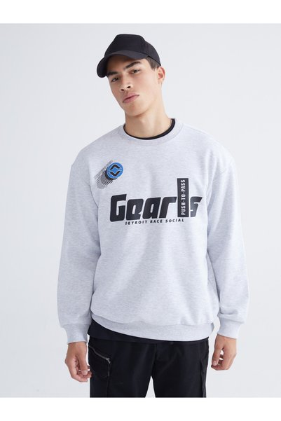 LC Waikiki Sweatshirt gros pentru bărbați cu imprimeu Sparkly Choices Zero Ro...