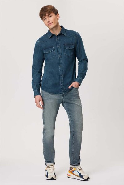 Lee Cooper Pantaloni de blugi pentru bărbați Jack Judas Oıl Green