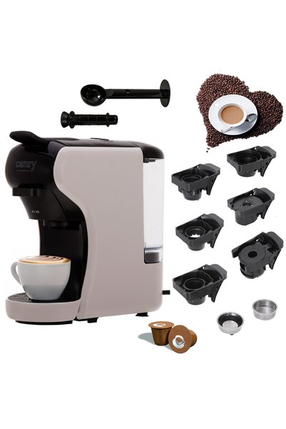 CAMRY CR 4414 Espresso Machine, 1450 W, 19 bar, 0.6 L Tank, Multi-Capsule, 9 ...