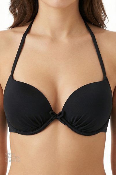 Penti Si̇yah Push Up Bikini Üstü