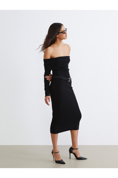 LC Waikiki Wide Roba Collar Knitwear Dress for Style Enthusiasts from Uzg Store