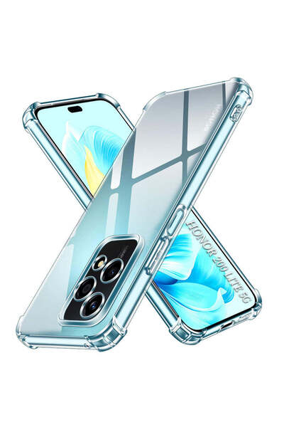Techsuit Husă pentru Honor 200 Lite, din silicon transparent, rezistentă la ș...