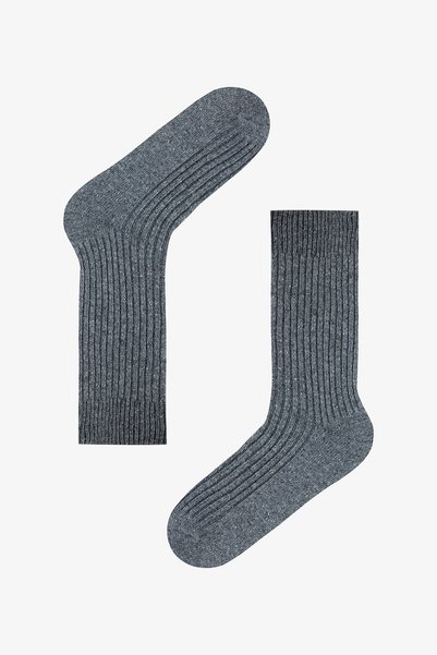 Penti Koyu Gri Erkek Ribbed Soket Çorap