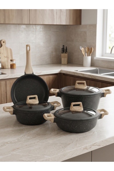 Top Chef 7-Piece Cookware Set Aluminum Pots And Pans Non-Stick Surface