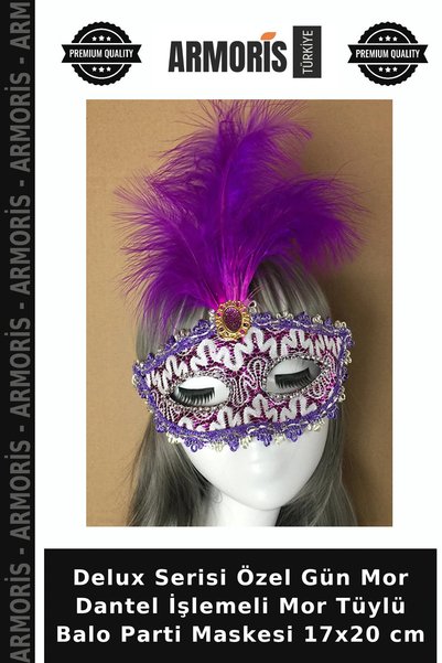 Armoris Deluxe Series Special Occasion Purple Lace Embroidered Purple-Fur Bal...