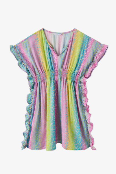 Penti Kız Çocuk Energy Leopar Desenli Ponponlu Kaftan