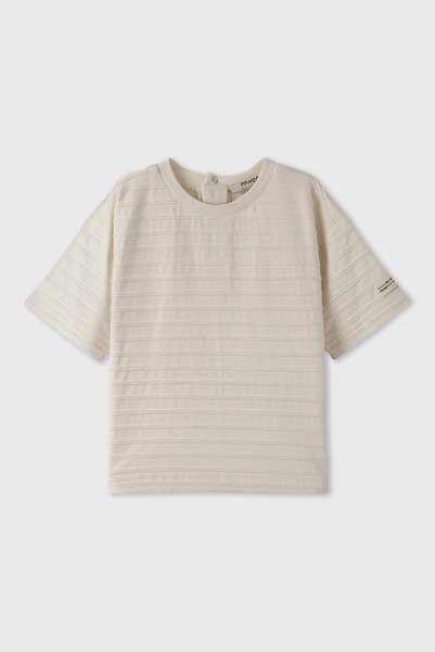 Panço Baby Boy Short Sleeve Beige T-Shirt